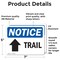 Signmission Trail (Up Arrow) Sign With Symbol, 7 in W x Rectangle, Vinyl Decal OS-2PACK-NS-D-57-L-18712 - alternate 6